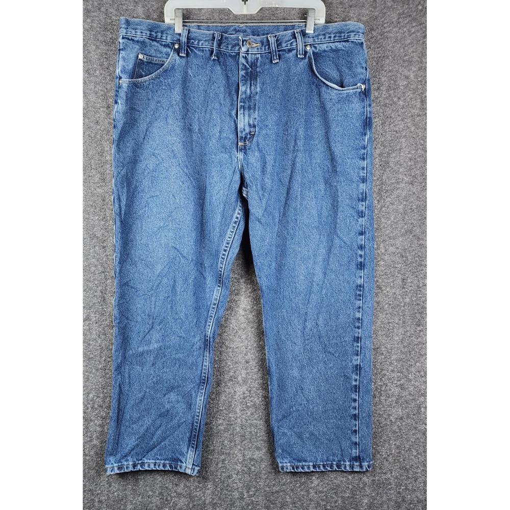 Wrangler Relaxed Fit Jeans Mens 44x29 Blue Medium Wash 97601DR Cotton Denim